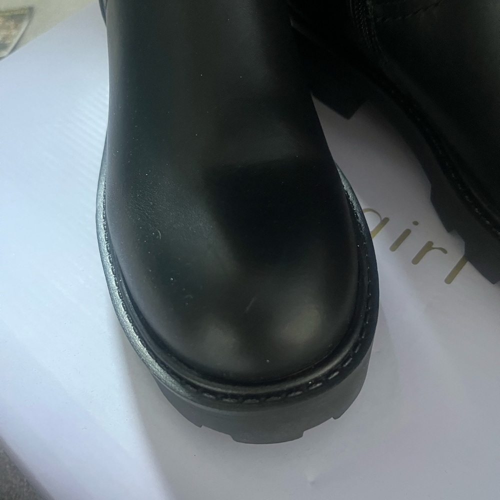 Madden Girl Black Tall Combat Moto Boots - Picture 8 of 16